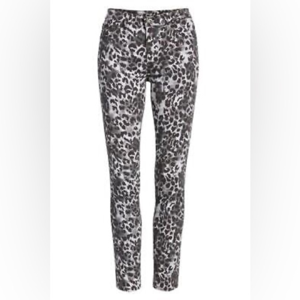 Ag Adriano Goldschmied Black & Gray Leopard Cropped Jeans